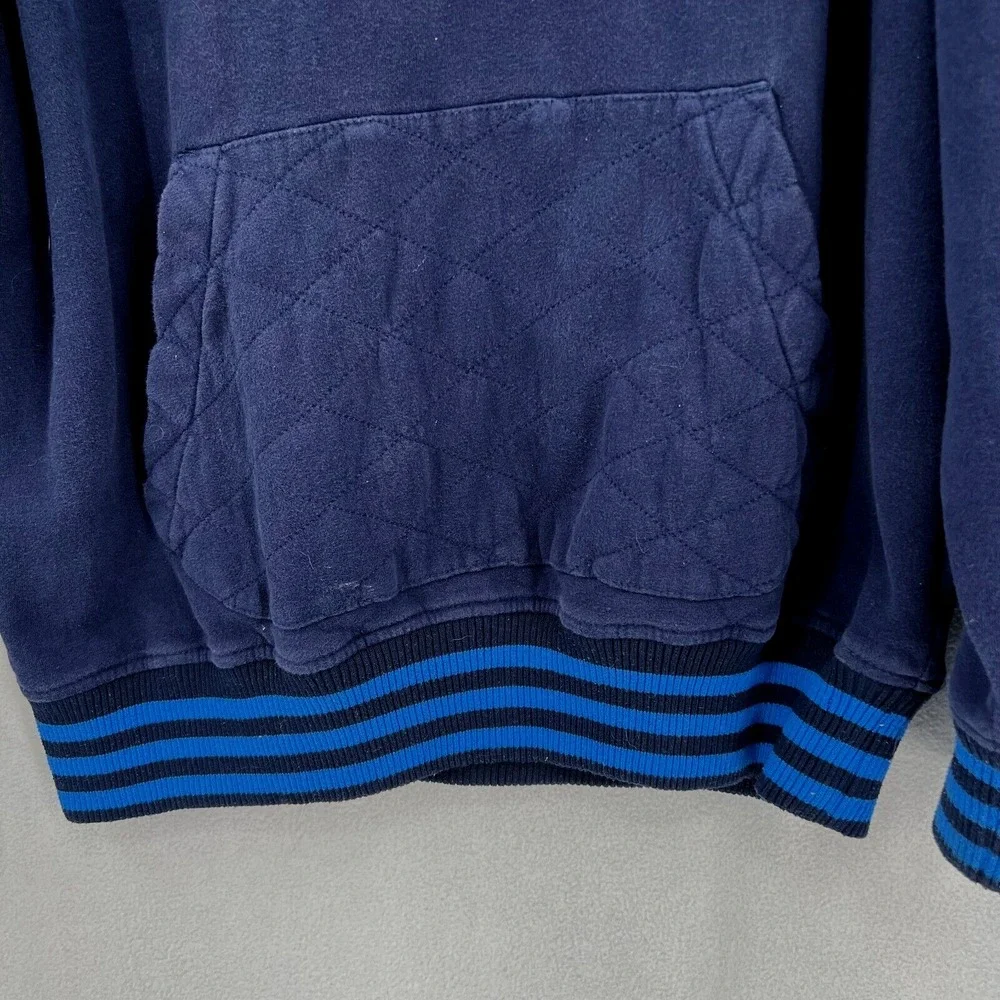 Adidas Oklahoma City Thunder Pullover Hoodie Mens Size Large Blue Quilted Fleece
